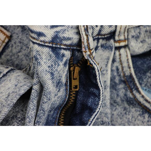 80s Vintage Acid Wash Mom Rocker Grunge High Waisted Glam Rock Denim Jeans 26 - Picture 10 of 11